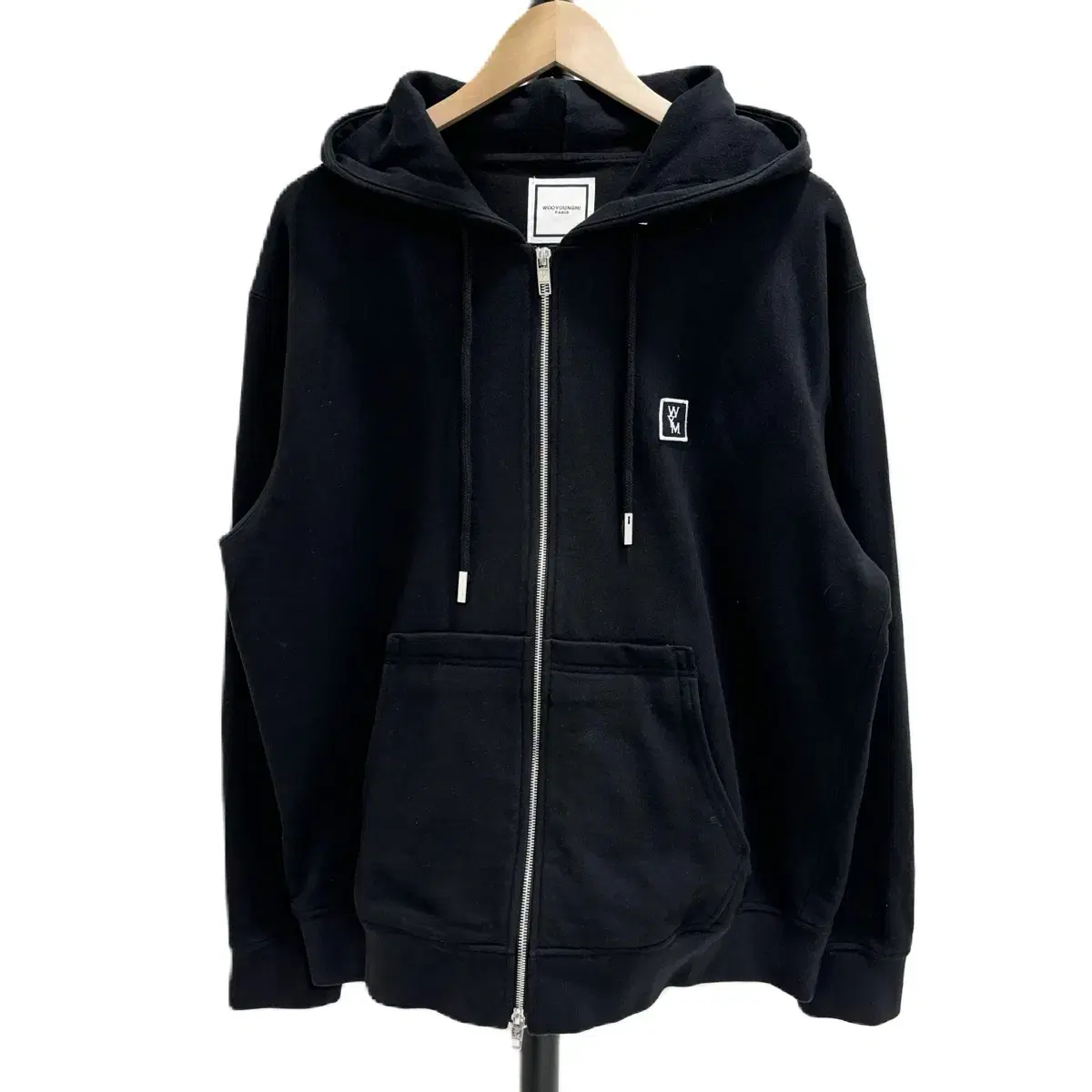 [50]wooyoungmi back logo hoodie zip up