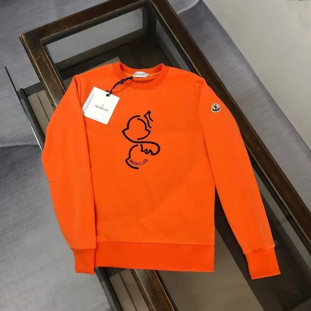 Moncler Orange Round neck sweater size L