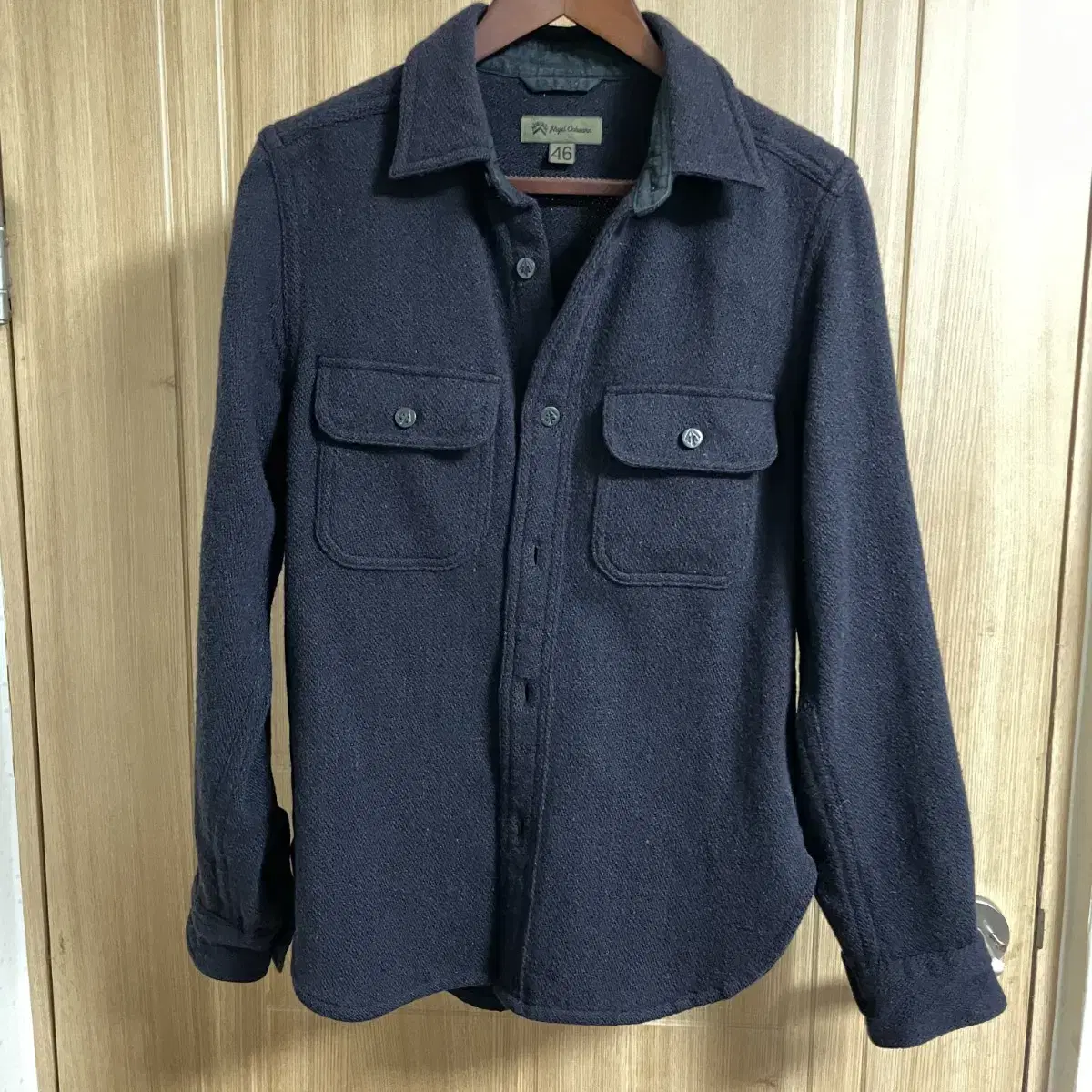 NigelCarbon Wool Shirt Black Arrowhead Button Work Shirt