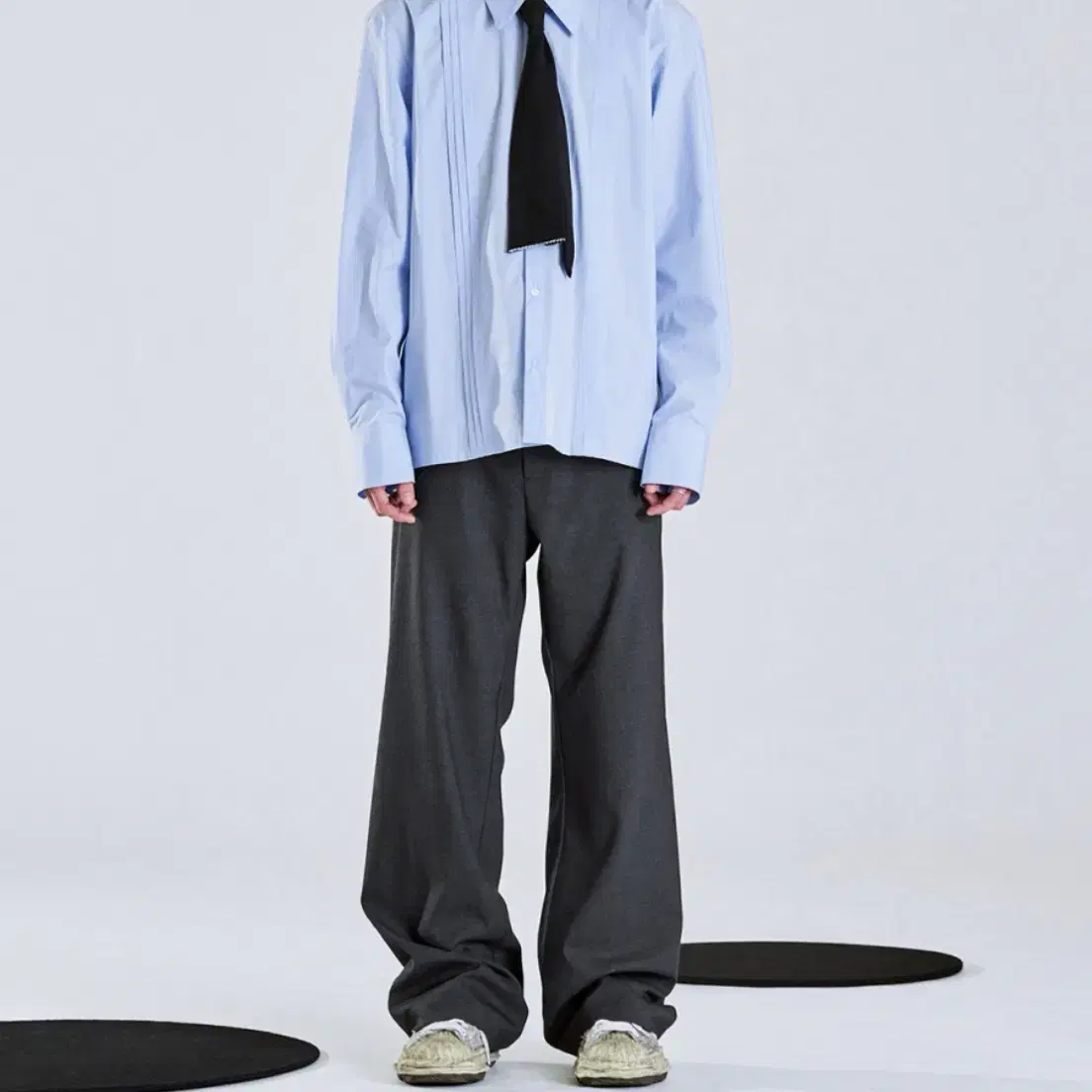 라멀마메종 BOOTS CUT SLACKS GREY