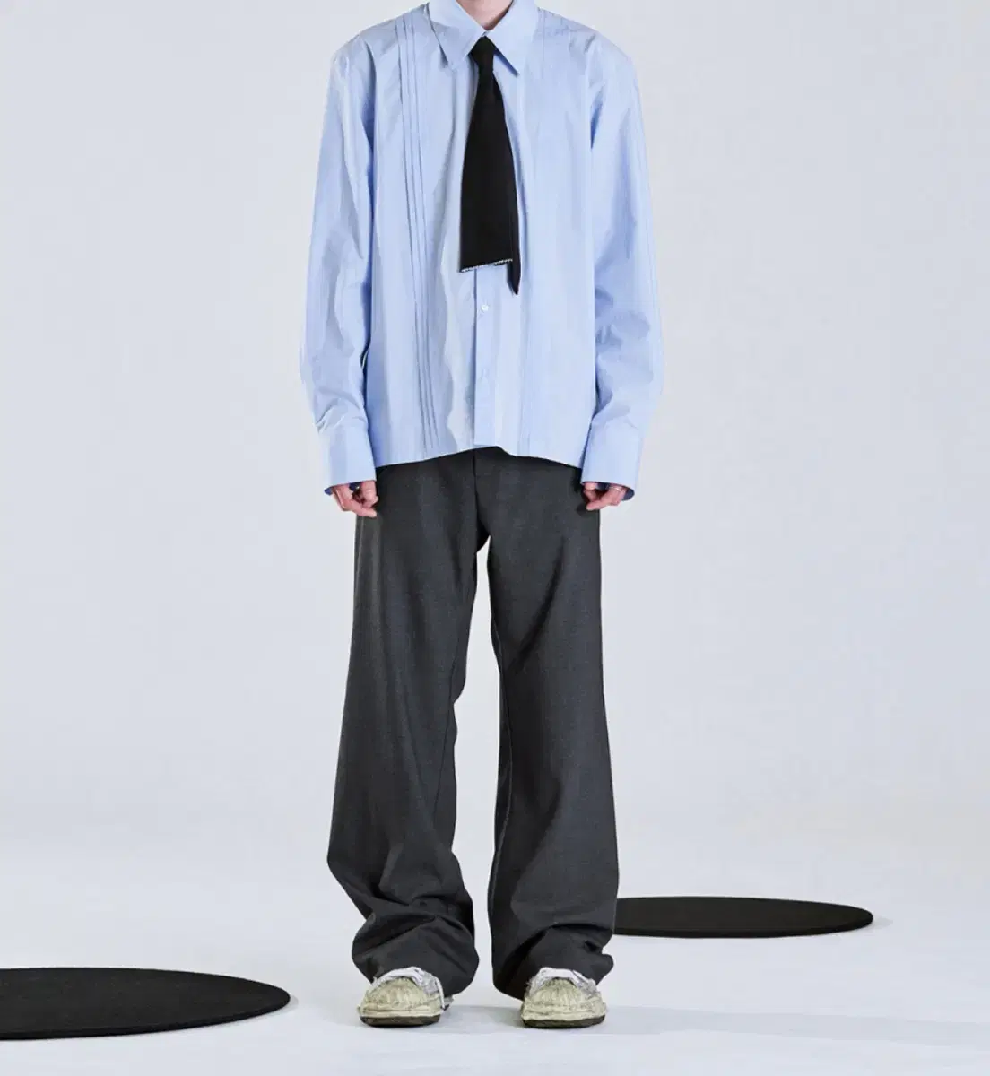 라멀마메종 BOOTS CUT SLACKS GREY