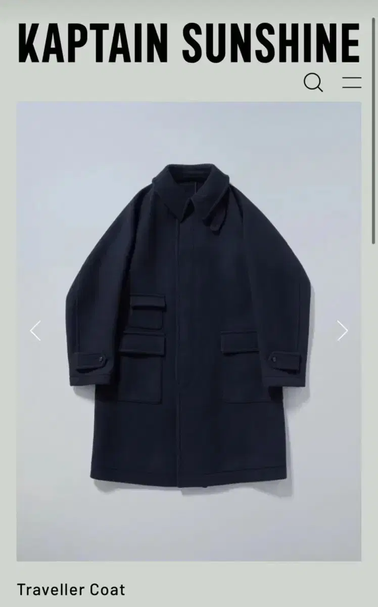 Captain Sunshine 24AW Traveler Coat Navy 38