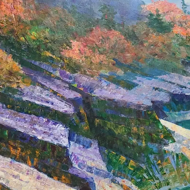 한태순, 금강산 련주담, 184x94cm, 2007년.