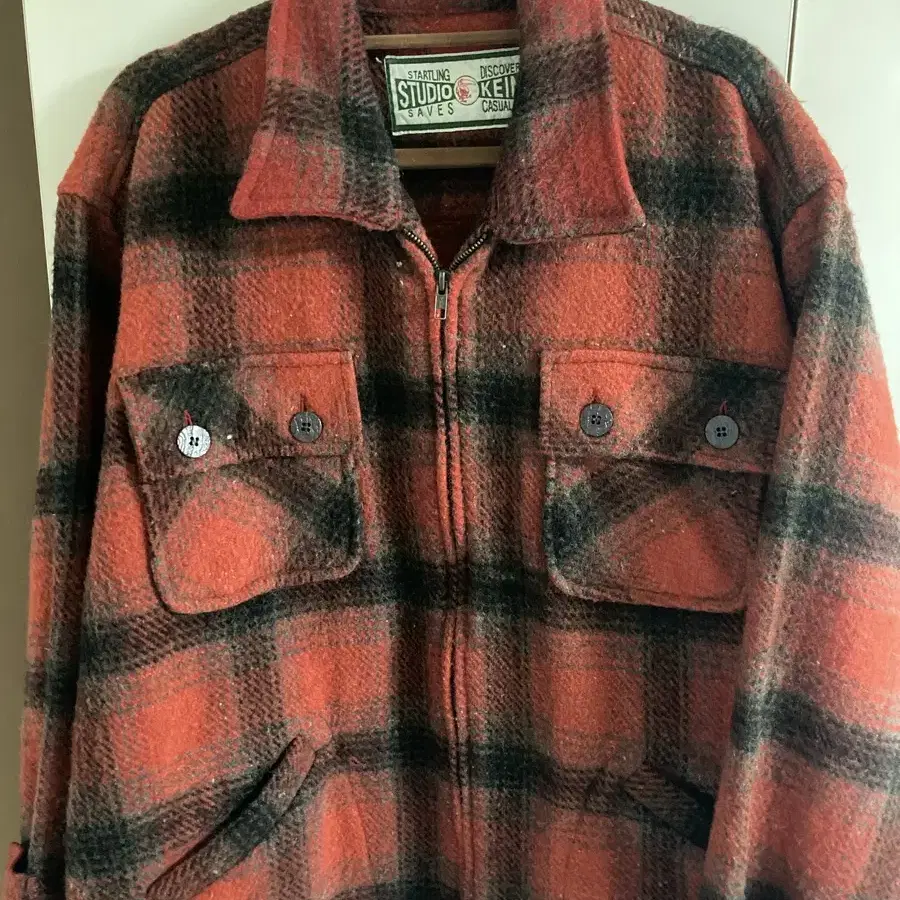 VINTAGE WOOL CHECK JACKET