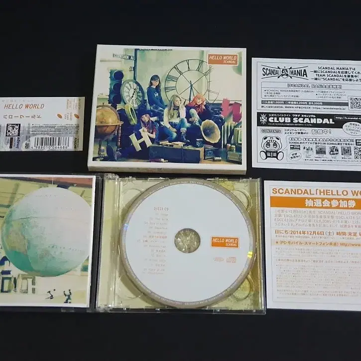 SCANDAL 스캔달 6집 앨범 HELLO WORLD (CD+DVD)