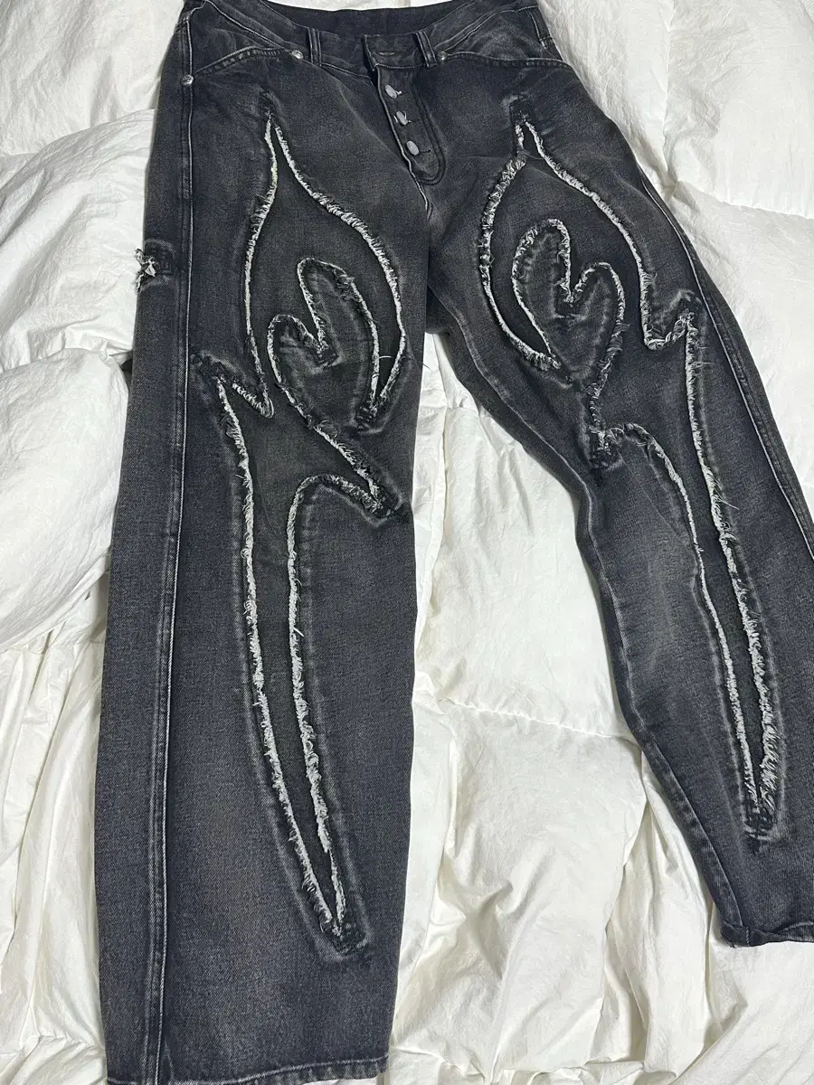 FrogClub Tribal Denim Pants Black 2 sizes