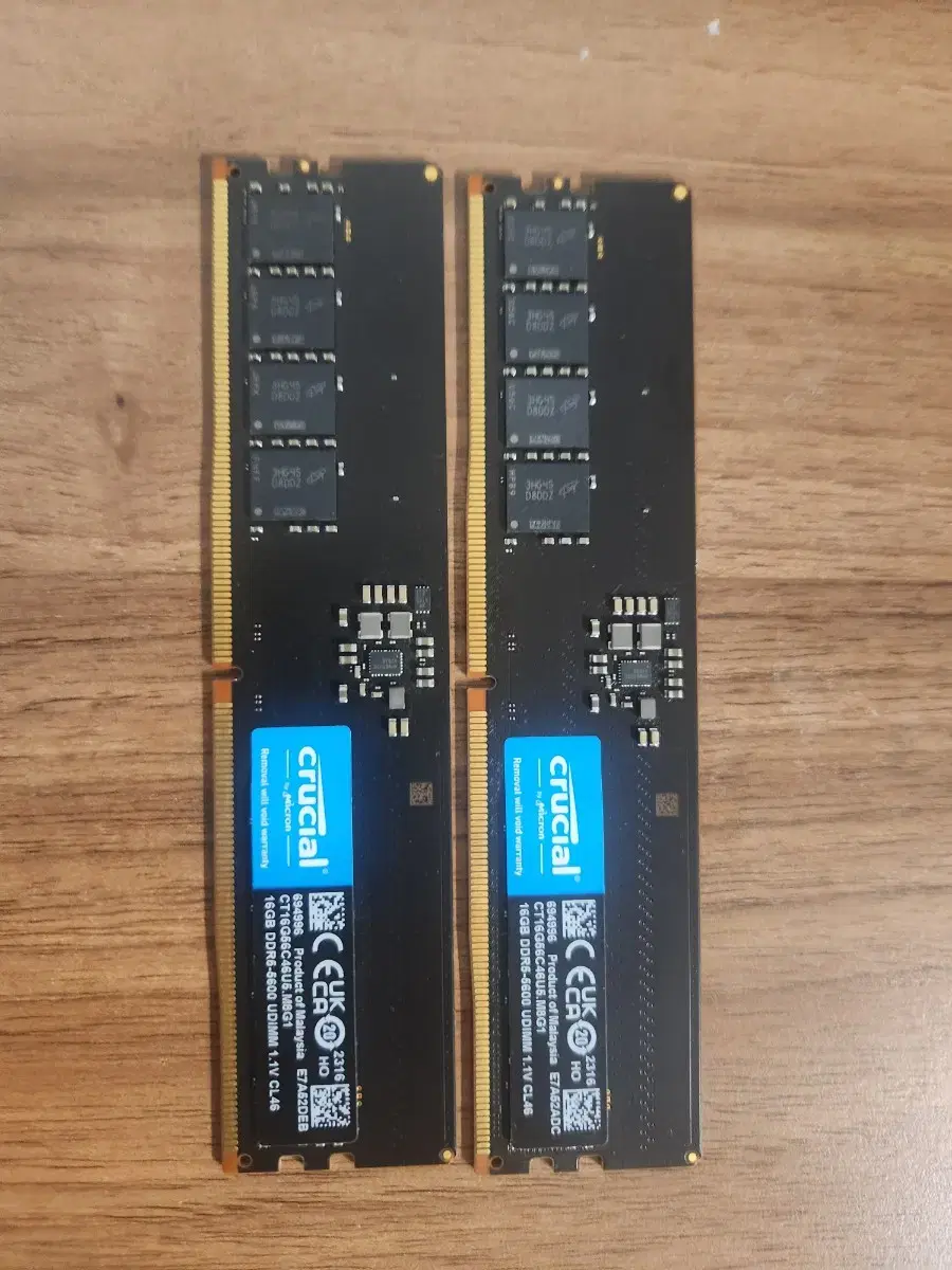 DDR5 32GB 5600 16X2 마이크론 램 일괄