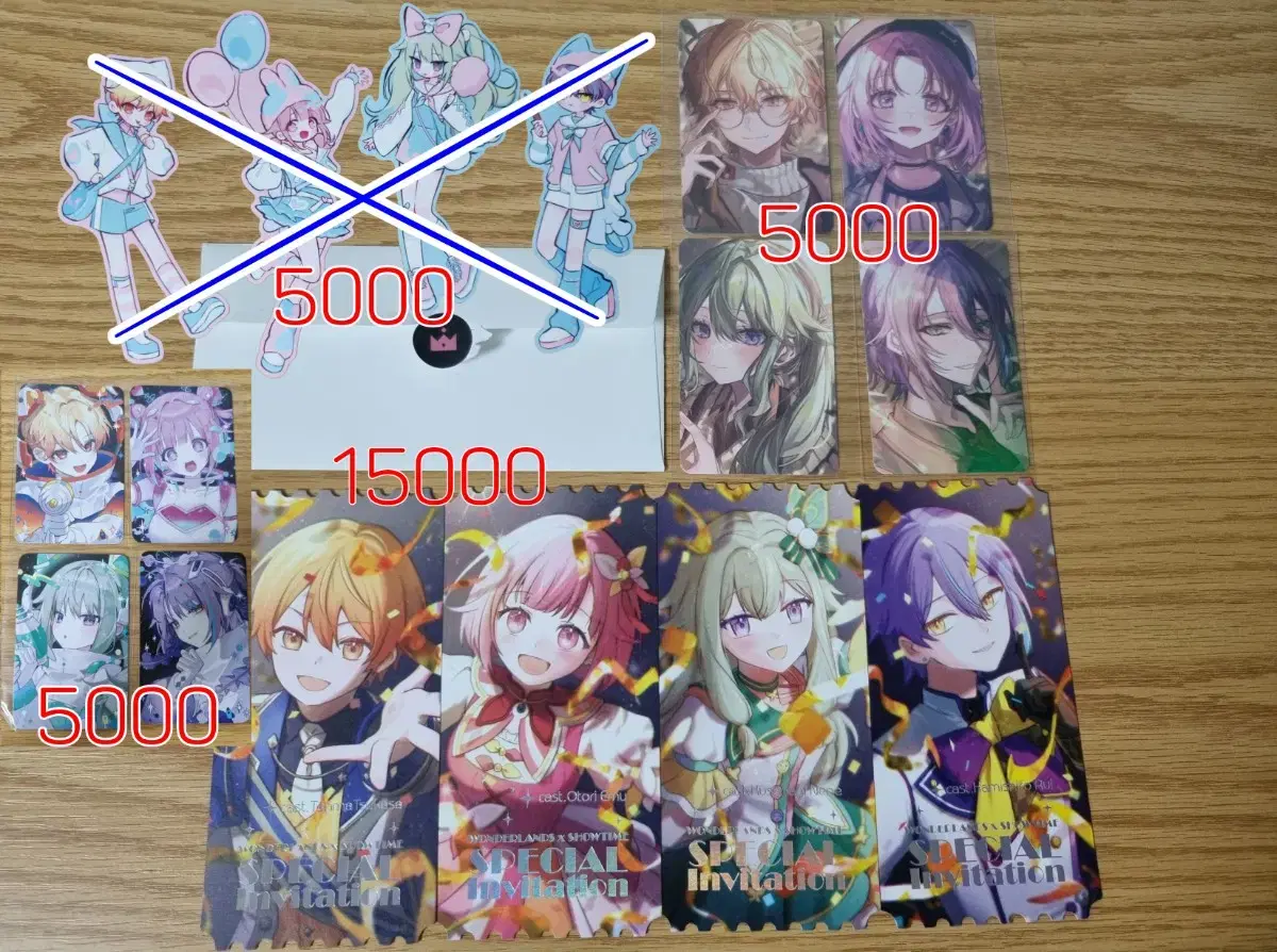 Wondershow prosecca photocard/ticket/sword line sticker unofficial goods tsukasae mune nerui