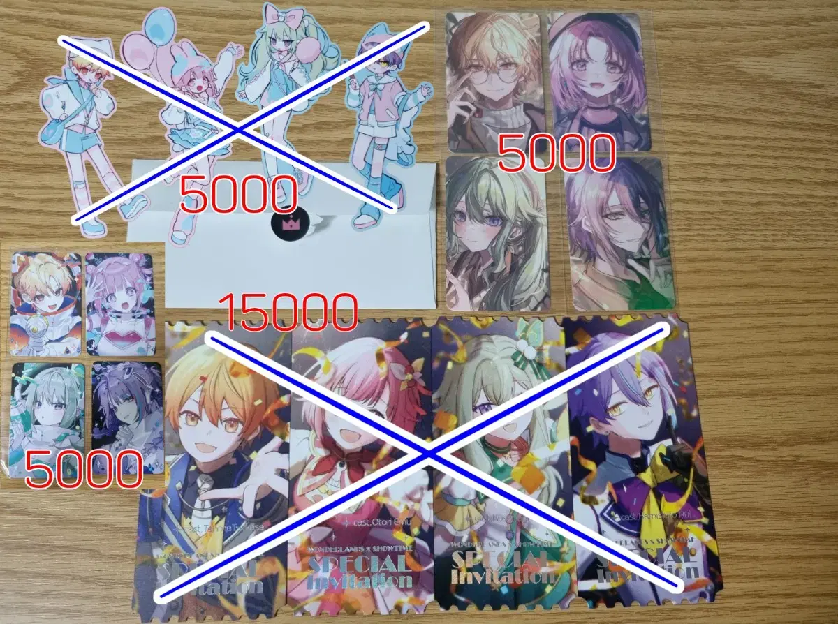 Wondershow prosecca photocard/ticket/sword line sticker unofficial goods tsukasae mune nerui