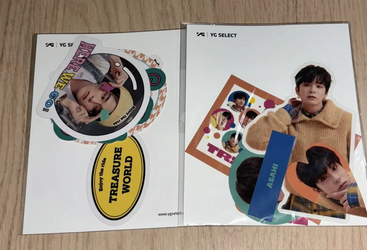 Treasure asahi and E.J.I. Select sticker 2 sets