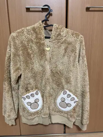 더피 집업 후드티 M 여성용 플리스 후드티 M 베이지