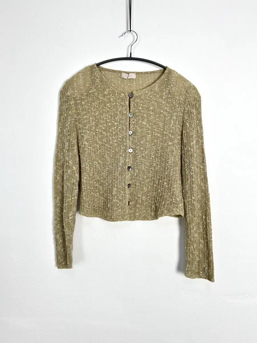 vintage cordier cropped knit cardigan