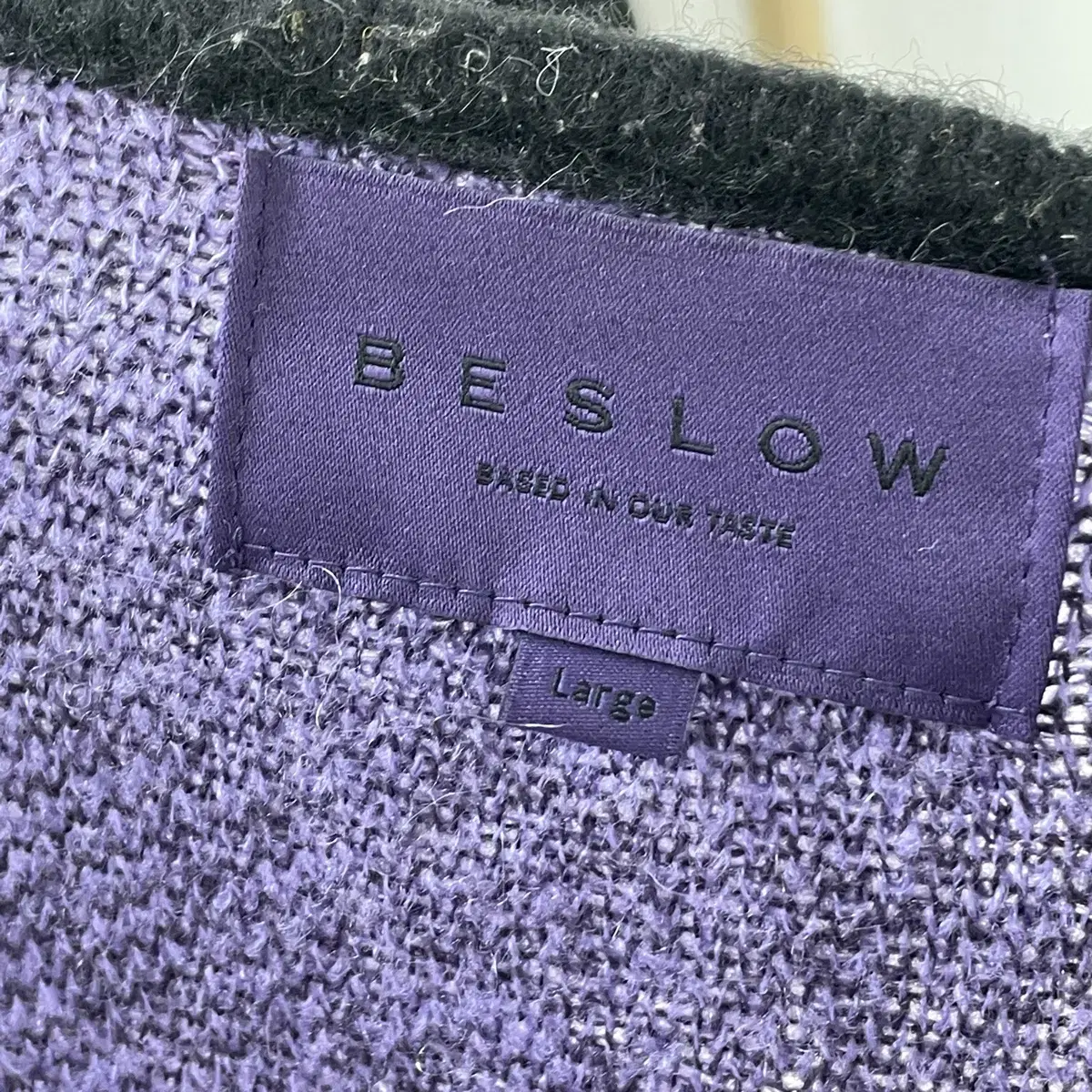 Beslow 라지 사이즈 모헤어 가디건