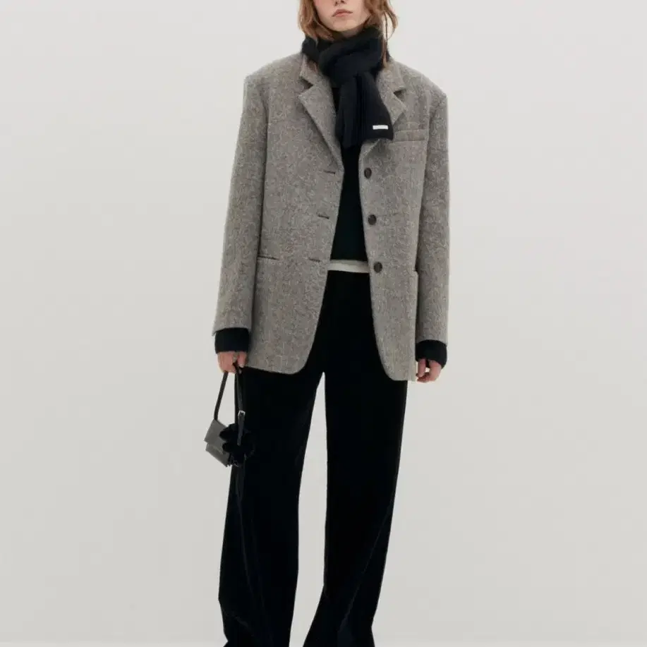 로우클래식 FINE ALPACA WOOL BLAZER COAT_GREY