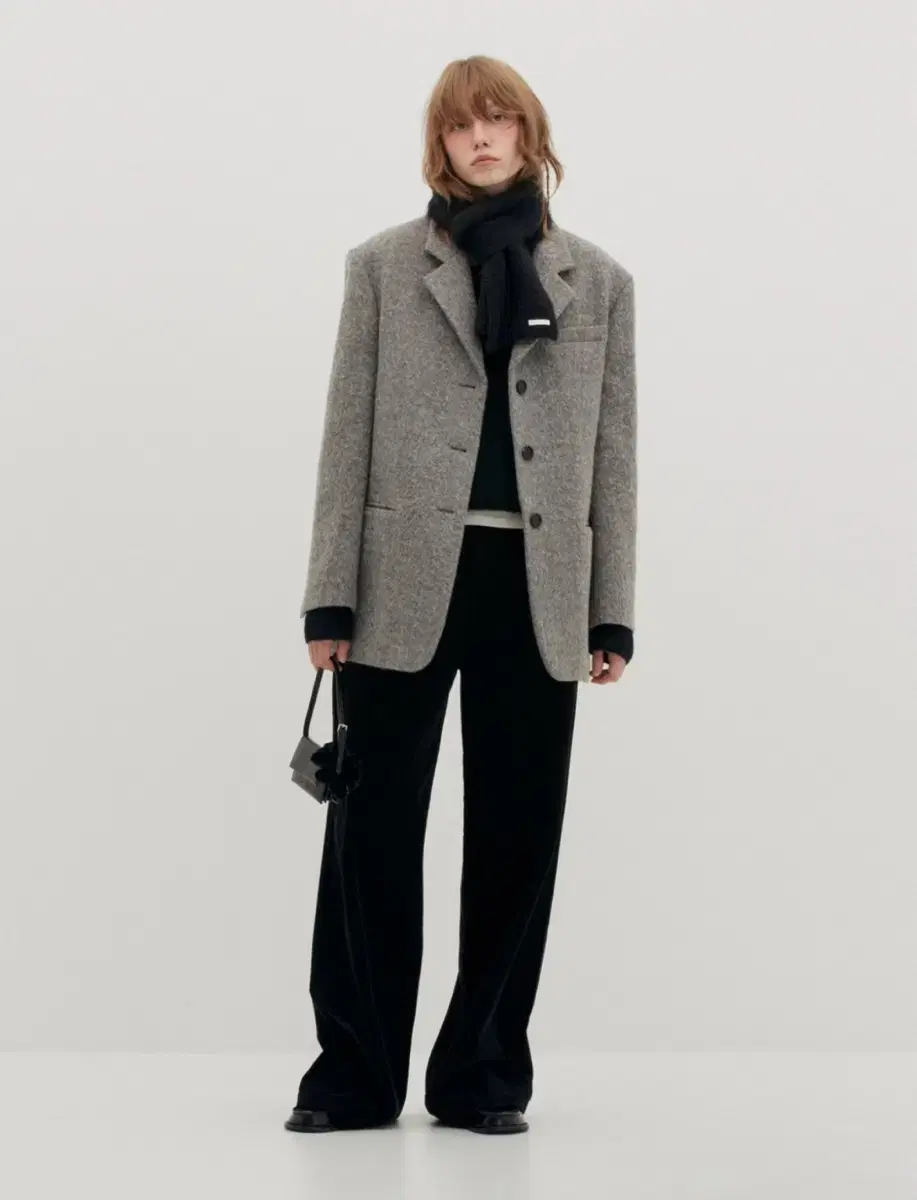 로우클래식 FINE ALPACA WOOL BLAZER COAT_GREY