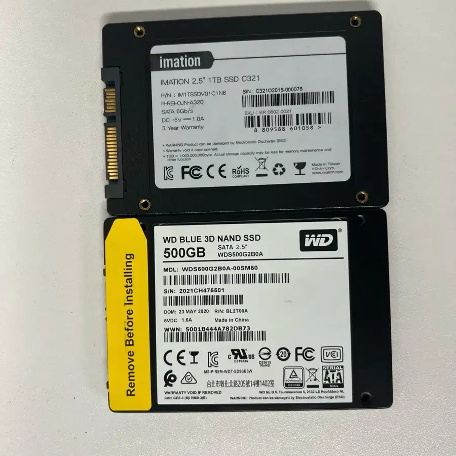 SSD 외산 1TB, 500GB 일괄판매