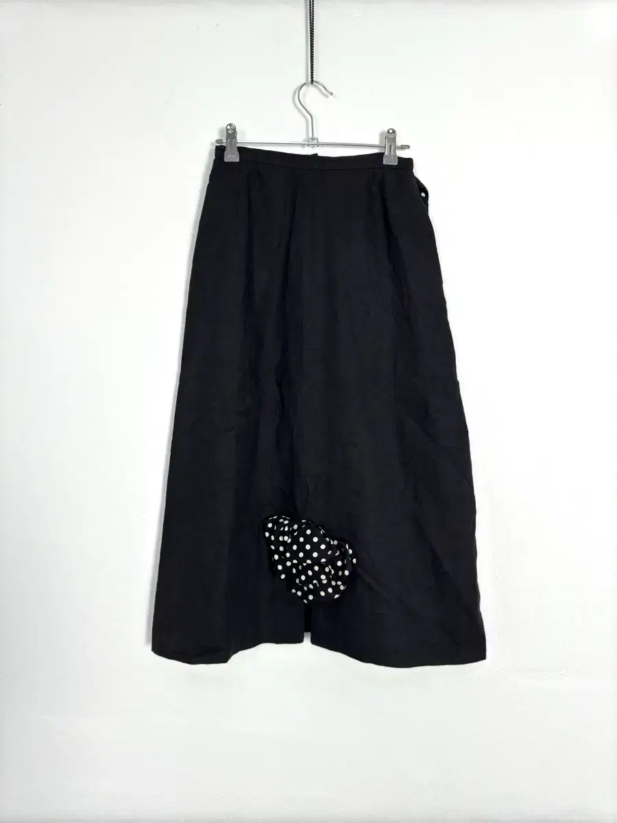 vintage polka dot accent long skirt