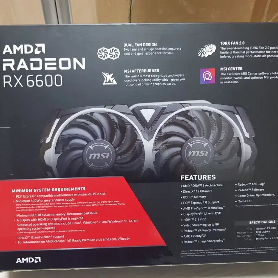 중고 MSI AMD RADEON RX6600