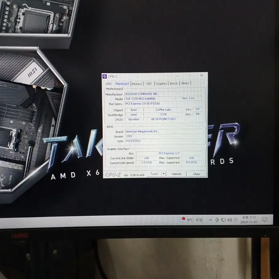 i7 8700  z370 pro gaming  16G