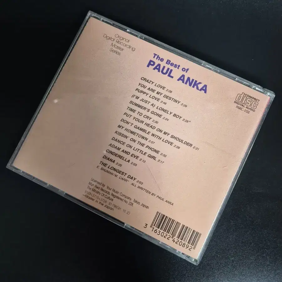 The Best Of PAUL ANKA CD