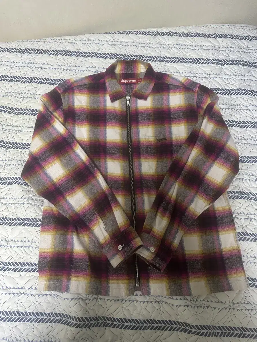 Supreme 24ss Shadow Plaid Flannel zip up sells