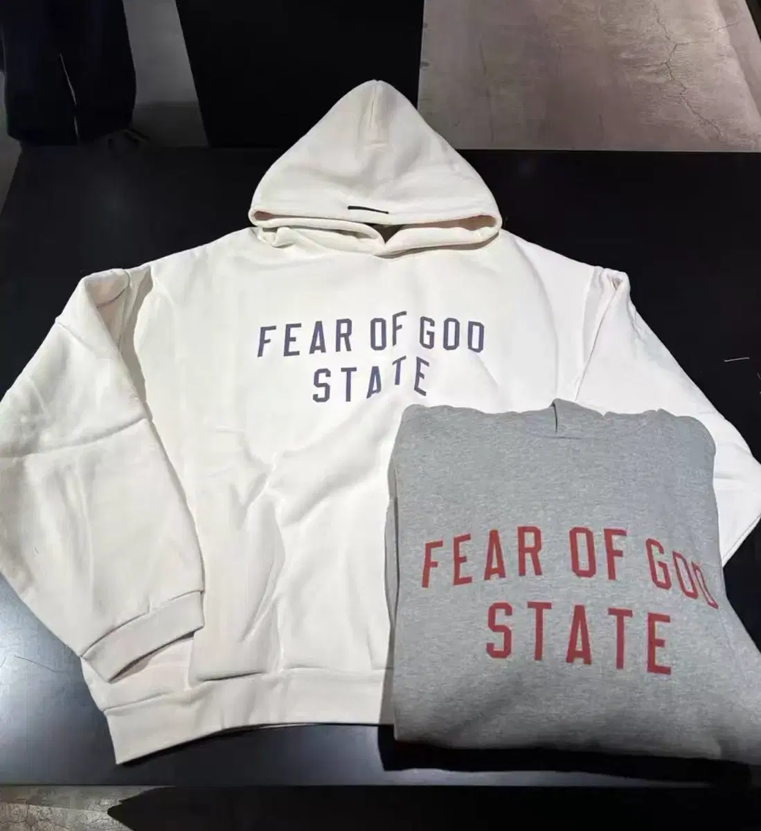 Essential Fleece State Hoodie Black, Ivory, Gray 24FW