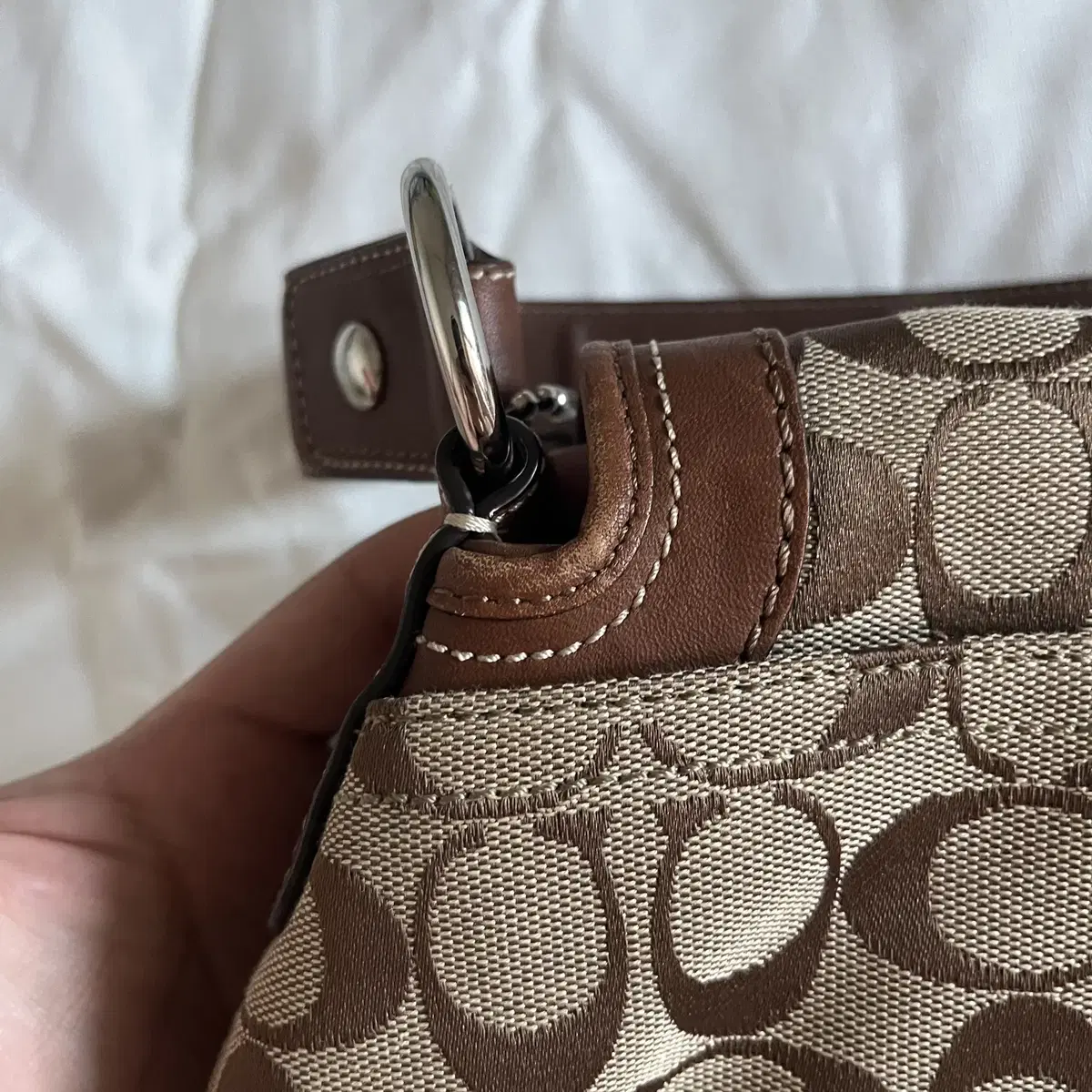 COACH 00's Jacquard   Shoulder Bag