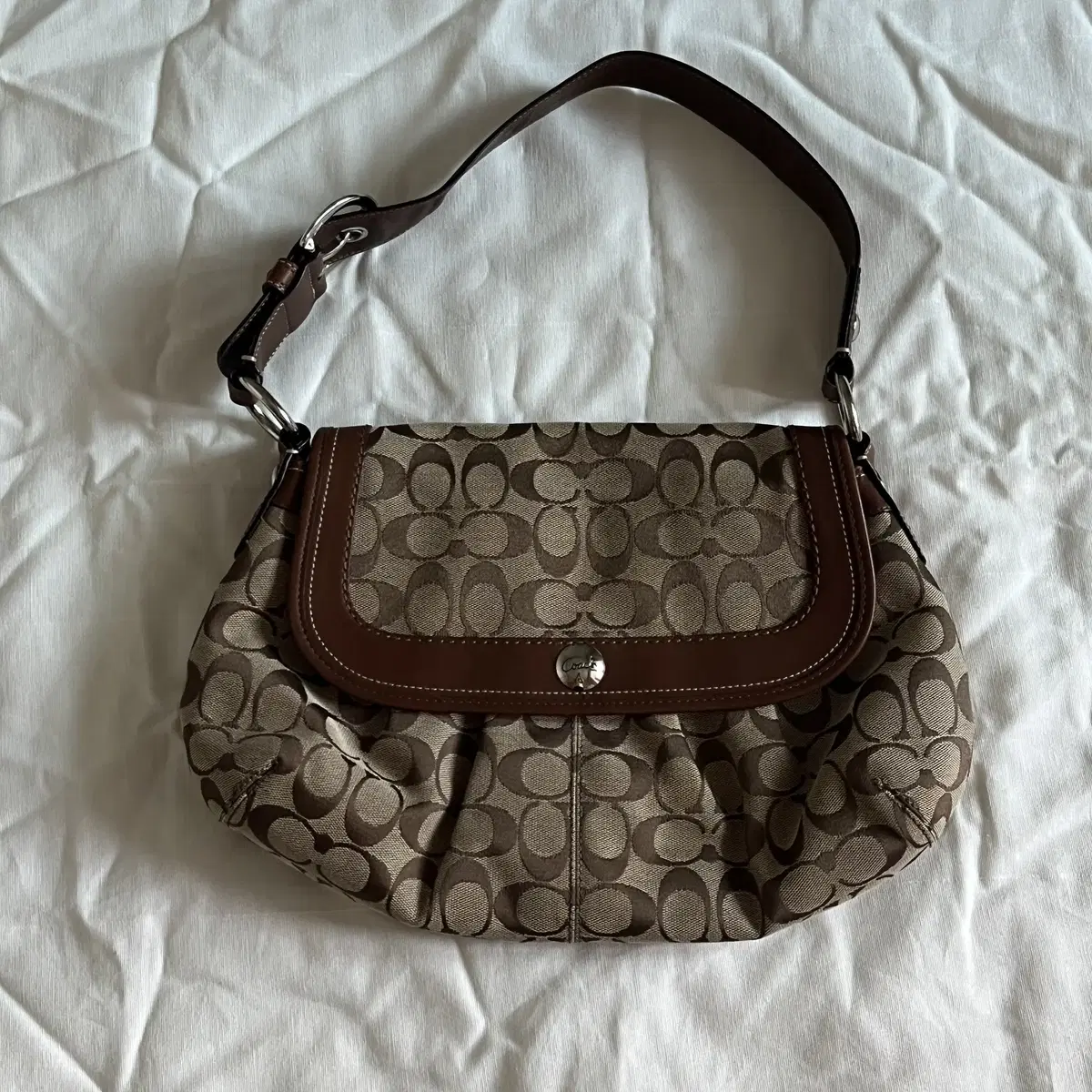 COACH 00's Jacquard   Shoulder Bag