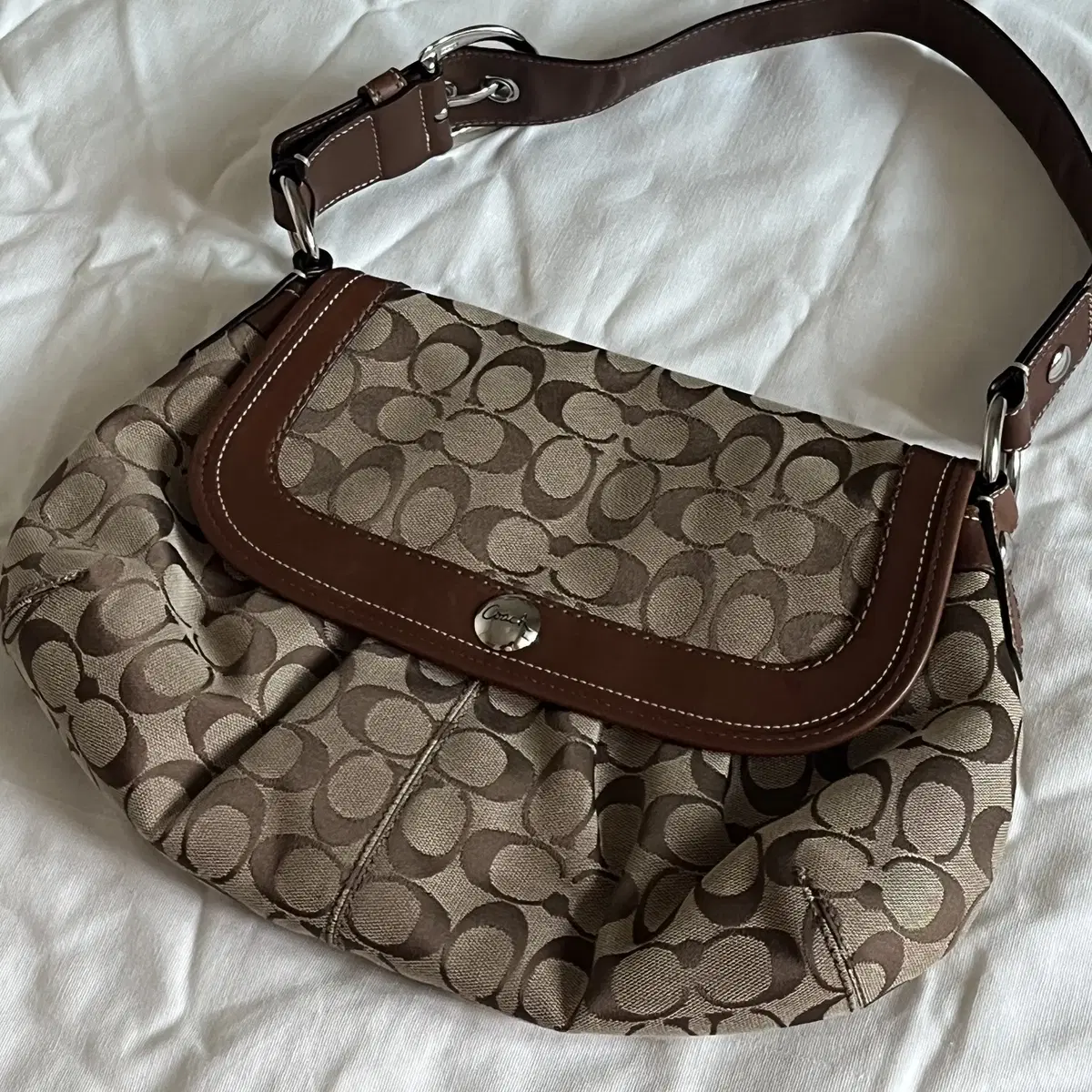 COACH 00's Jacquard   Shoulder Bag