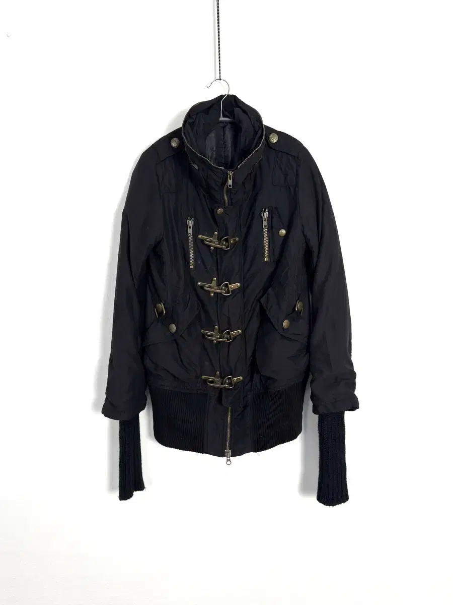 Vintage Military-Inspired Toggle Jacket