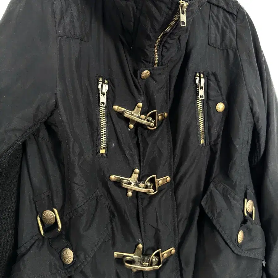 Vintage Military-Inspired Toggle Jacket