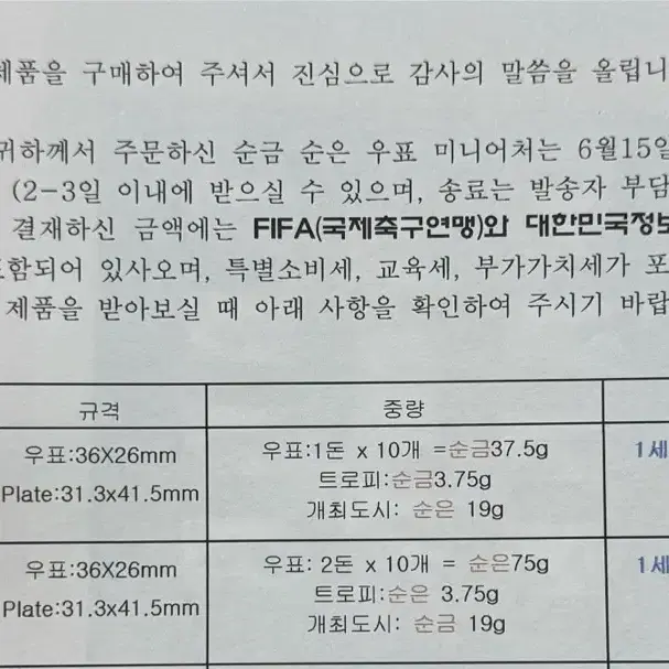 (새상품) 2002 월드컵 기념주화 한정판 특별기획세트