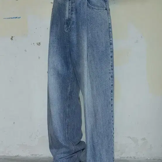 비긴202 One Tuck Wide Denim Pants[Loose Bl