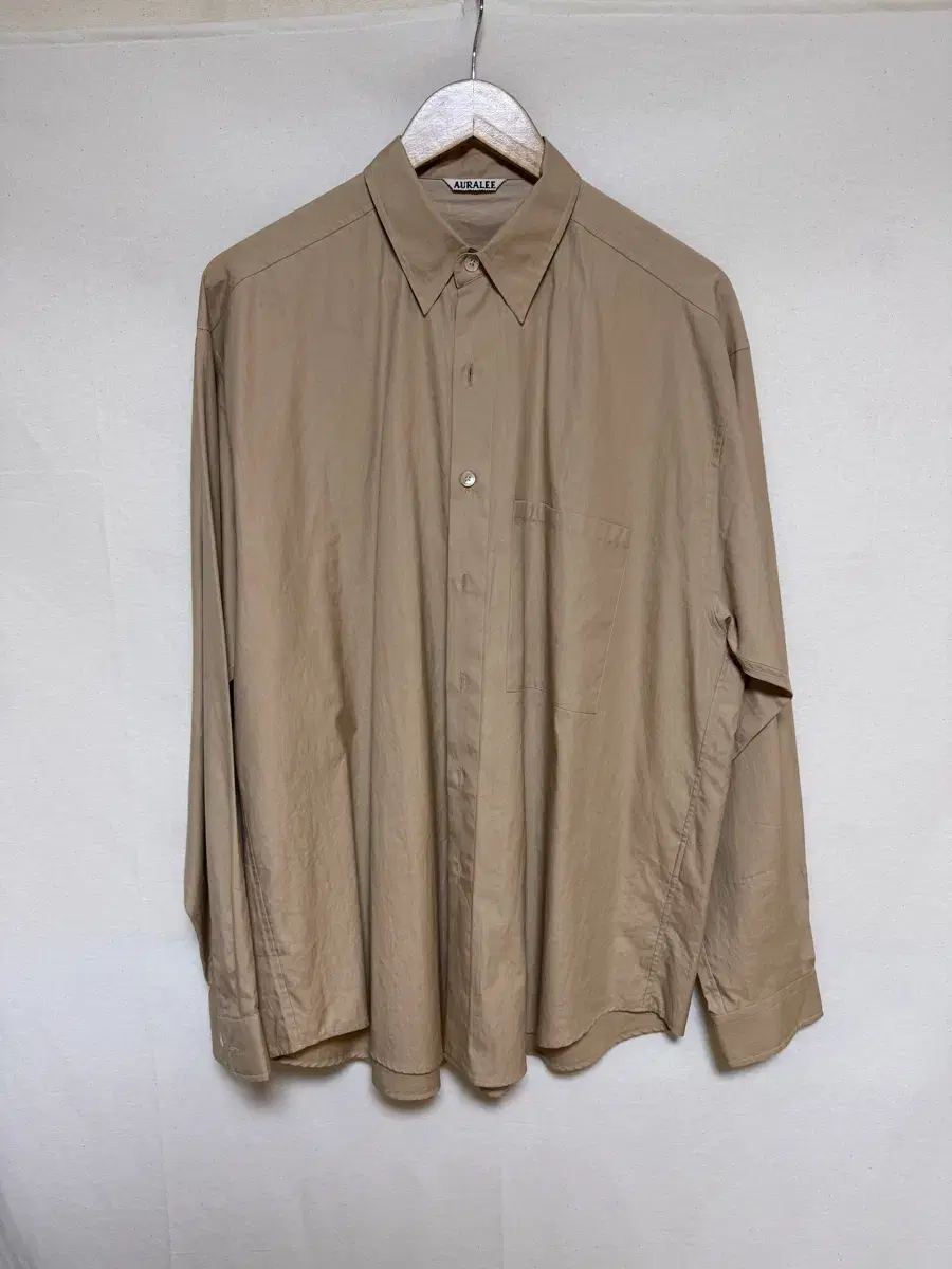 Ollari Twill Big Shirt [Light Beige/Size:5]