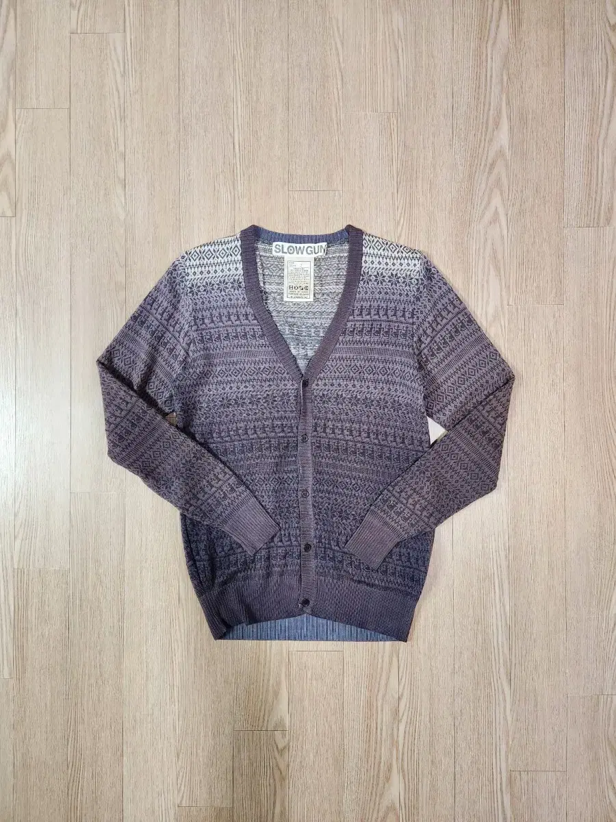 SLOWGUN JAPAN Gradient Mahogany Pattern Cardigan