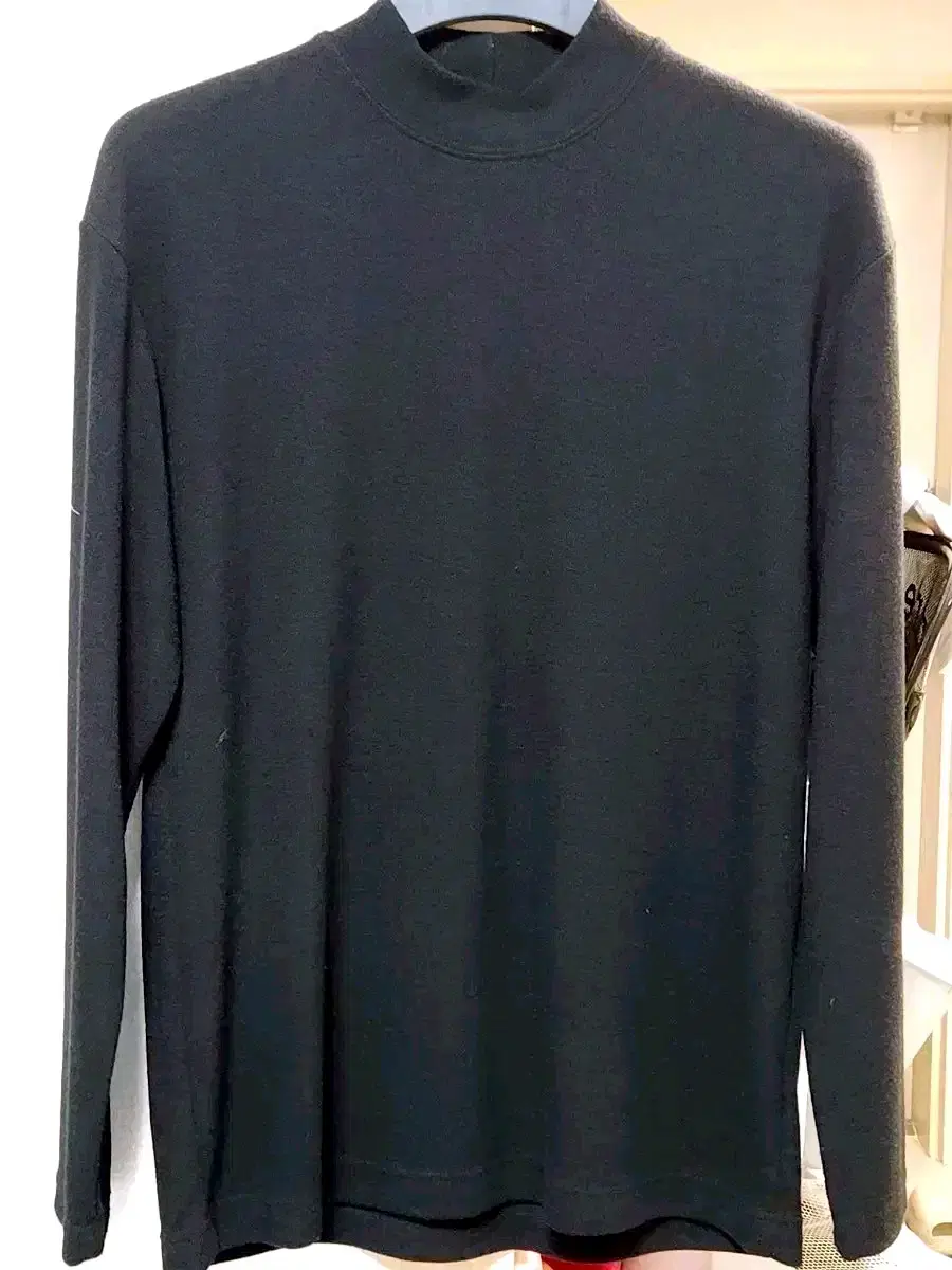 [DrewFitXCangstylist] Mock Neck Knit T-Shirt BLACK