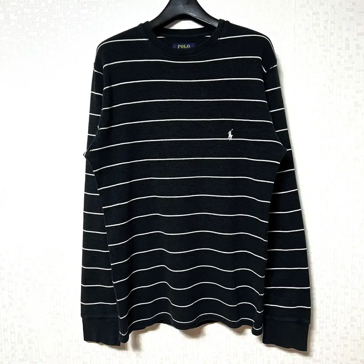 [M,95]Polo Stripe Long Sleeve Tee Long Sleeve