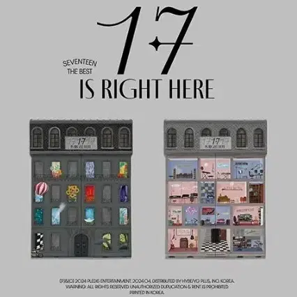 세븐틴 베스트앨범 17 is right here 개봉앨범 + 랜포 3장