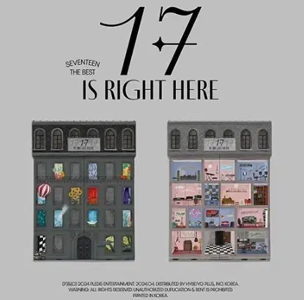 세븐틴 베스트앨범 17 is right here 개봉앨범 + 랜포 3장