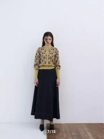 katrin tokyo CARA 비대칭 턱 데님 스커트