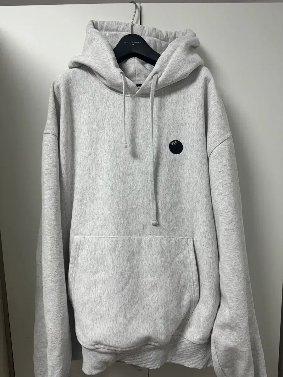 Stussy 8-Ball Embroidered Hoodie White