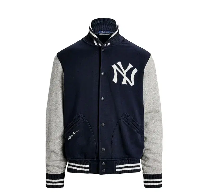 [24FW]Polo Ralph Lauren New York Yankees Varsity Bomber Jacket Navy Gre...