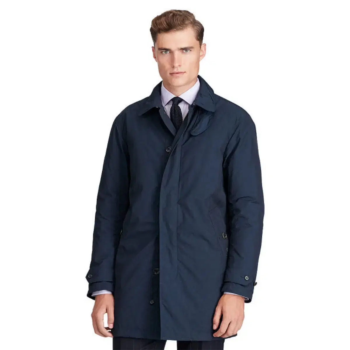 POLO Men's Duck Down Padded Half Coat Navy XL