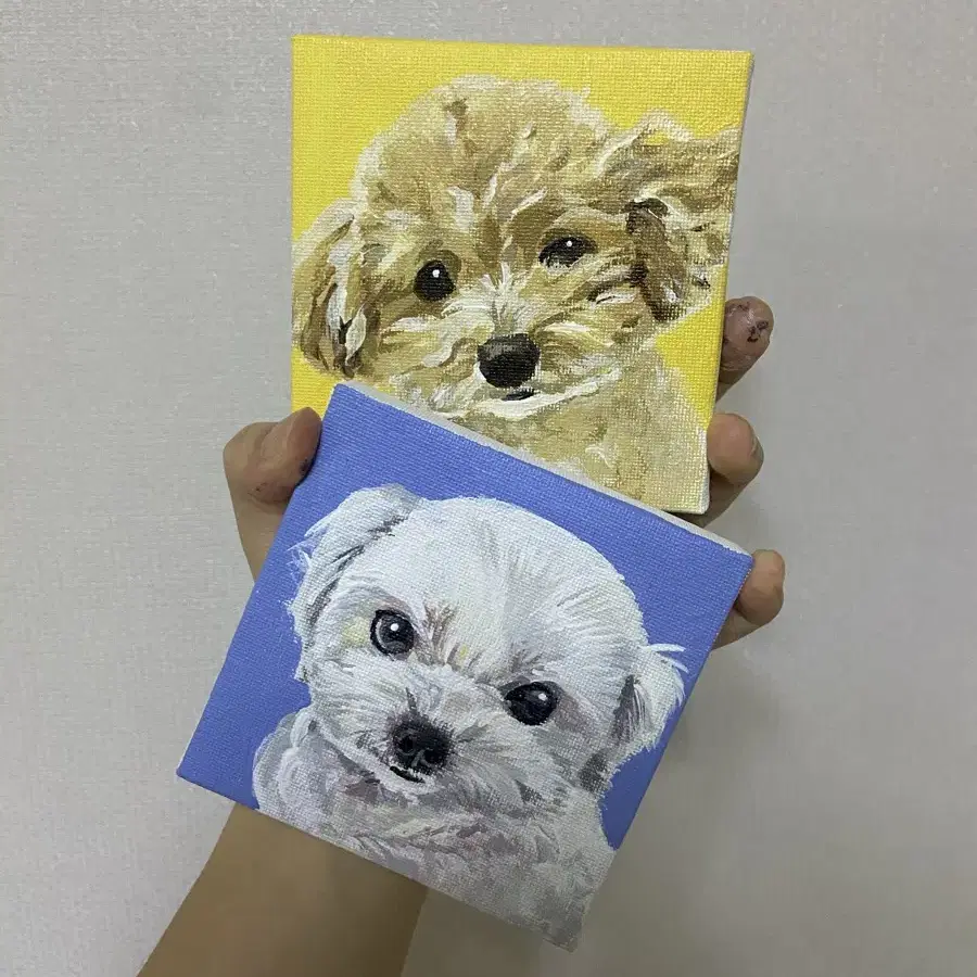 반려동물 애완동물 강아지 아크릴 그림 그려드려요