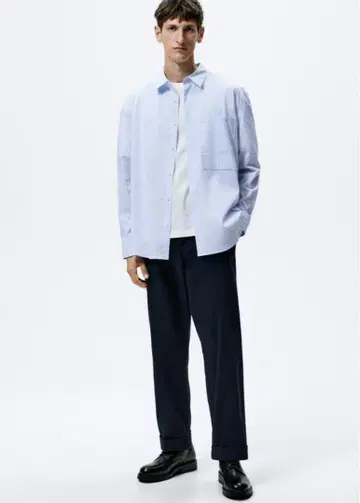 자라 청키힐 레더 더비 슈즈