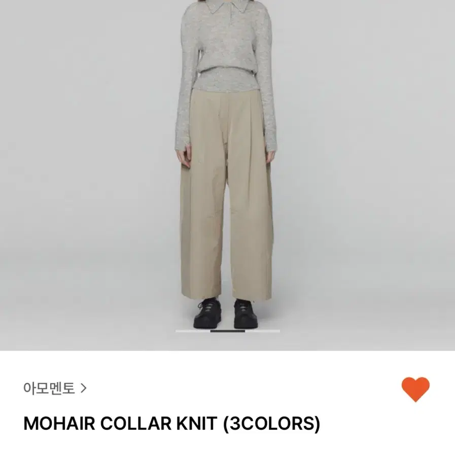 아모멘토 모헤어 니트 MOHAIR COLLAR KNIT