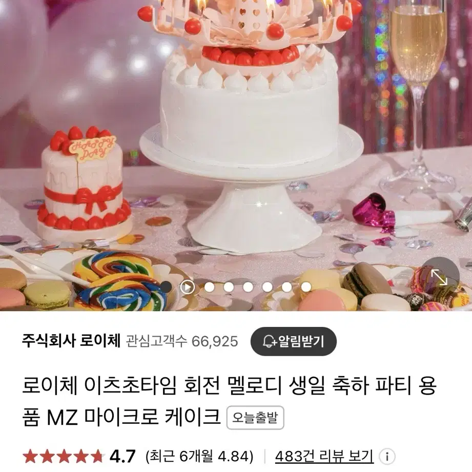 (새제품)생일 케이크 멜로디 초