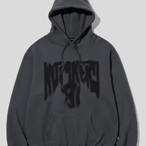 낫포너드 Blur Logo Pullover Hood - Dark Grey