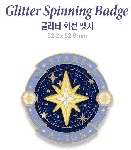 Stellive Star Align Glitter Rotating Badge