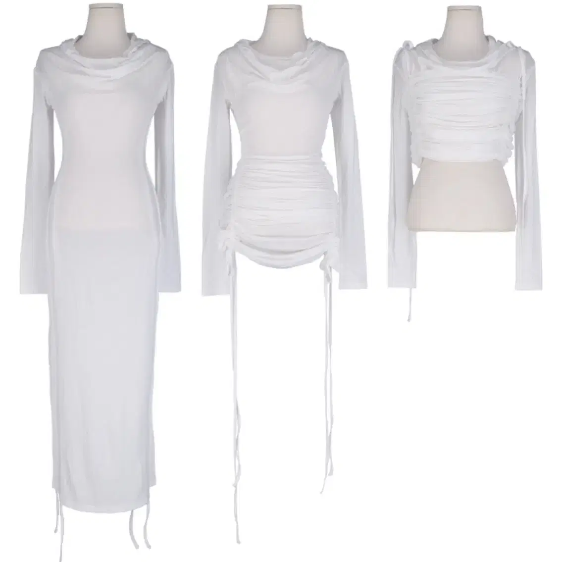 일리오 WHITE 3WAY HOODY TOP-DRESS